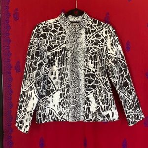Vintage Lightweight Black and White Petite Jacket
